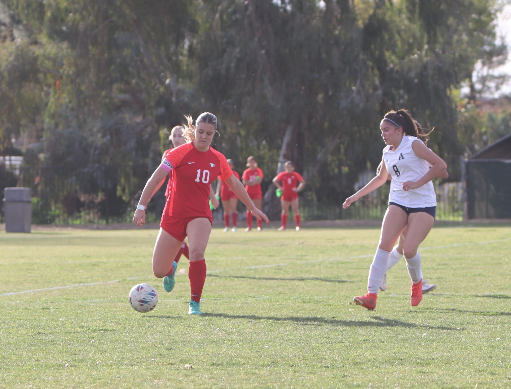 Arrowhead Christian's Laney Herrero (10) handles the ball. Photo by John Murphy
